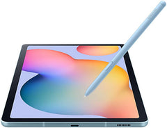 Samsung Galaxy Tab S6 Lite (2022) with S Pen – 10.4" WUXGA+ display, 4GB RAM, 128GB storage, Wi-Fi and 4G LTE connectivity, 8MP rear and 5MP front cameras, 7040mAh battery, UAE version, in Angora Blue.
