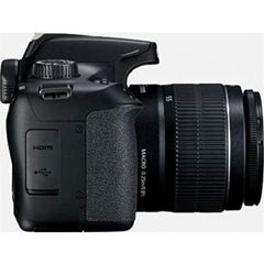 Canon EOS 2000D DSLR camera in black, paired with the EF-S 18–55mm f/3.5–5.6 IS II lens.