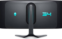 Dell Alienware 34" Curved Gaming Monitor with WQHD QD-OLED screen, 165Hz refresh rate, 0.1ms (GtG) response time, AMD FreeSync Premium Pro, and support for 1.07 billion colors — Black.
