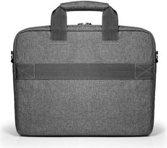 YOSEMITE Eco Laptop Bag, designed for 13/14" devices, is built with eco-conscious r-PET and PET recycled materials. It features a fully padded interior for protection and includes an adjustable