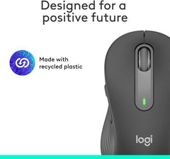 Logitech Signature M650 Wireless Mouse – offers Bluetooth and USB connectivity, up to 2000 DPI with advanced optical tracking, 5 buttons, SilentTouch technology for quiet clicks, in graphite.