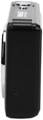 Promage PC110 4K dual-screen digital camera in black, featuring a 5MP CMOS sensor, LED flash, autofocus, 2.4″ main and 1.3″ secondary IPS LCD screens, 18× digital zoom, and built-in 800mAh battery.