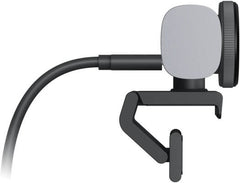 Logitech MX Brio 4K Ultra HD webcam designed for professional collaboration and streaming, featuring an 8.5MP Sony STARVIS sensor, precision glass optics, advanced autofocus, dual beamforming mics, and 4x digital zoom in a graphite finish.