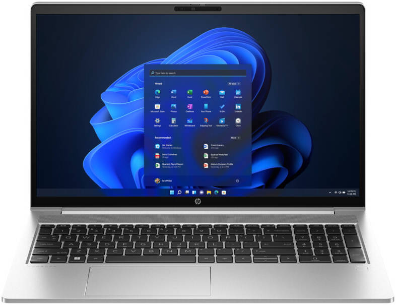 HP ProBook 450 G10 Laptop with 15.6" FHD IPS display, Intel Core i5-1335U, 16GB RAM, 1TB SSD, GeForce RTX 2050 4GB GPU, English backlit keyboard, FreeDOS, in Pike Silver Aluminum. Model: 85D07EA#BH5.