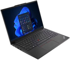 Lenovo ThinkPad E14 Gen 6 Laptop with 14" WUXGA IPS display, Intel Core Ultra 7 155H processor, 16GB RAM, 512GB SSD, Intel Arc Graphics, English-Arabic backlit keyboard, FreeDOS, in Black. Model: 21M70024GR