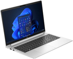 HP ProBook 450 G10 Laptop with 15.6" FHD IPS display, Intel Core i5-1335U, 16GB RAM, 1TB SSD, GeForce RTX 2050 4GB GPU, English backlit keyboard, FreeDOS, in Pike Silver Aluminum. Model: 85D07EA#BH5.